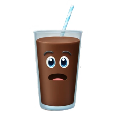 Un vaso de leche con chocolate  sticker