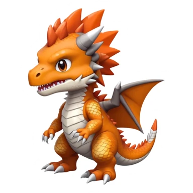 Cute Baby Chibi Tyrantrum-Tyrunt-hybrid (full body) sticker