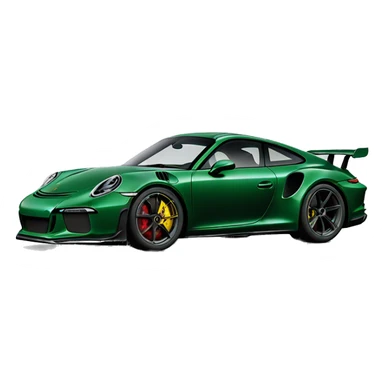 Dark green Porsche 911 gt3 from a side sticker