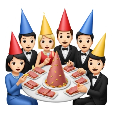 Party at a french SPAM meat cafe LANDSCAPE  sticker