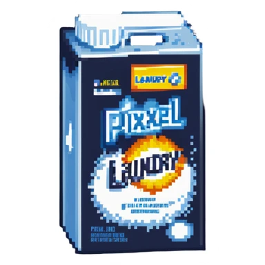 box of laundry detergent powder sticker