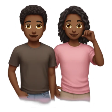2 young black friends sticker