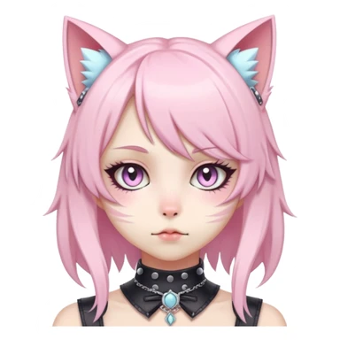 Pastel Edgy Kawaii Cute Beautiful Elegant Pretty Anime Punk Lolita Catgirl sticker