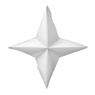 Paper made Christmas star white sticker