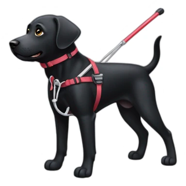 black labrador with crutches sticker