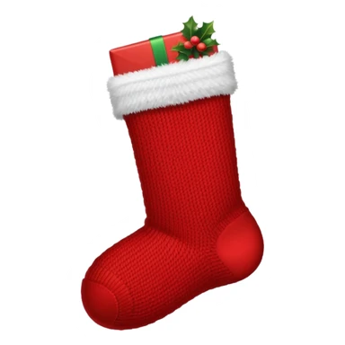 Christmas red sock sticker