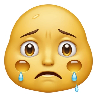 Giant ass emoji Head crying sticker