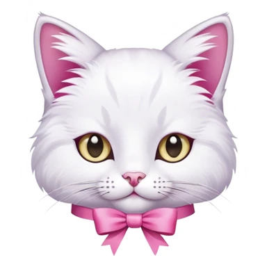 cat with pink ribbon sticker