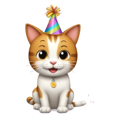 nine happy cats birthday sticker
