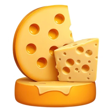 Cheese wheel talking on phone sticker