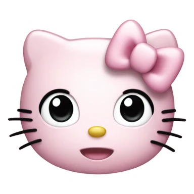 Light pink hello kitty with lashes sticker