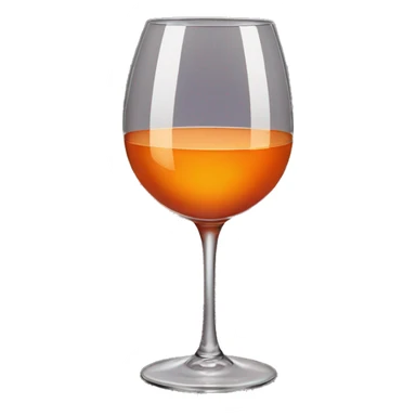 wine glass with orange wine in it sticker