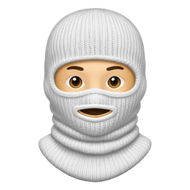 white balaclava sticker