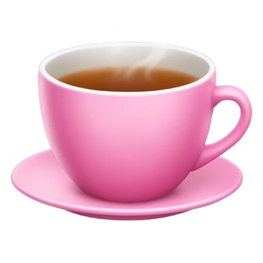 a pink cup of tea  sticker
