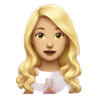 Blonde girl with pink tarot cards sticker