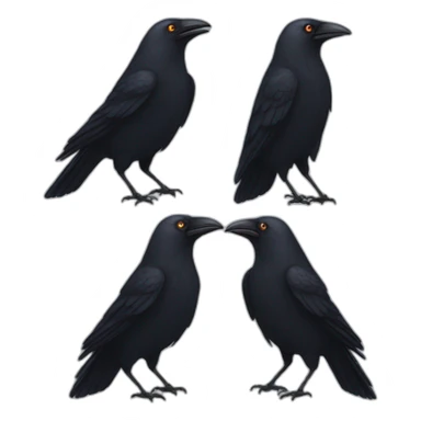 Three crows sticker