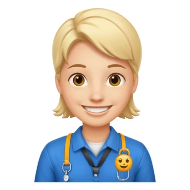 Employee with Lanyards sticker