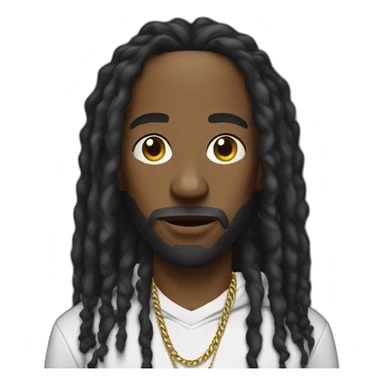 Black rapper dred locks sticker