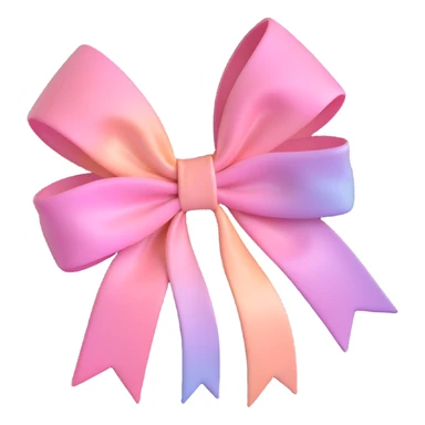 pink bow with soft pastel aura sticker