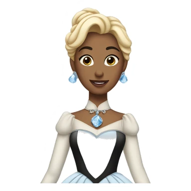 Cinderella wearing black choker sticker