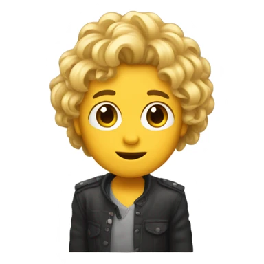 emoji con pelo rizo  sticker