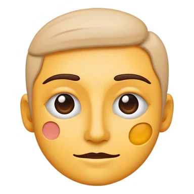 minimalist logo for self2.art, selfie face with artistic elements, emoji style sticker