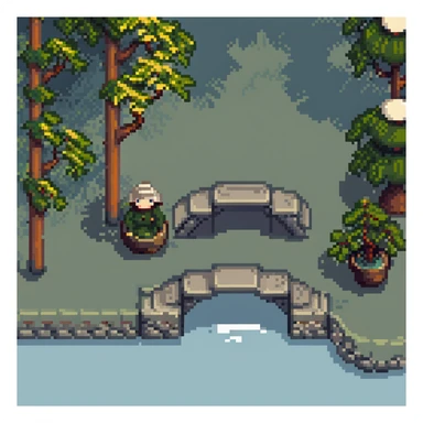 japanese garden background with cherry blossoms for ninja game sticker