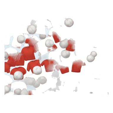 Blouson de football , avec un nuage rouge  sticker