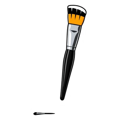 Makeup brush beauty tool sticker