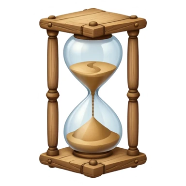 old medieval hourglass sticker