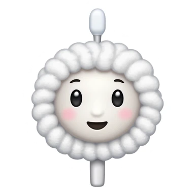 A q-tip with no face, just an object sticker