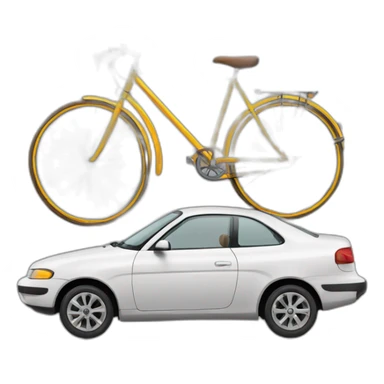 car and bycicle sticker