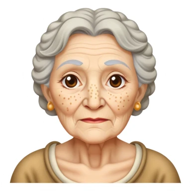 Old woman with warts sticker