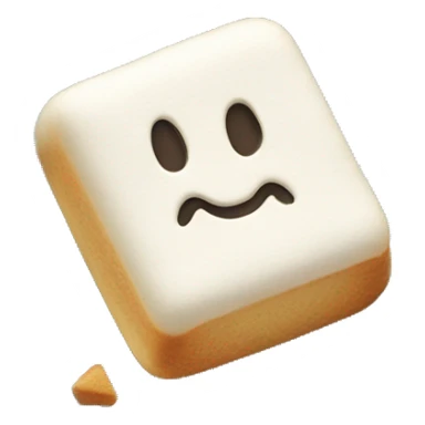 Marshmallows in a plate half toasted sticker