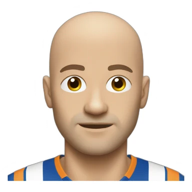 bald footballer sticker