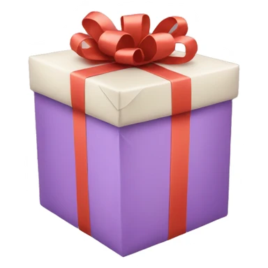 Wrapped gift with ribbon sticker