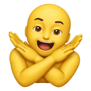 Emoji strangling itself with hands yellow sticker
