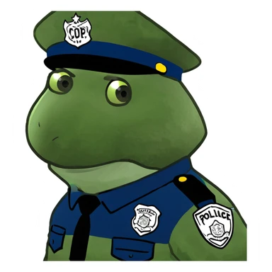 gavin as a cop sticker