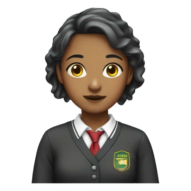 A girl in school uniform sticker