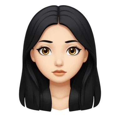 A Morena baddie with long black hair and small eyes  sticker