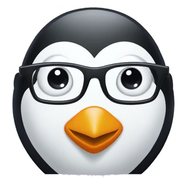 Penguin with glasses sticker