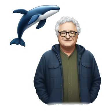 Randy Newman and a whale sticker