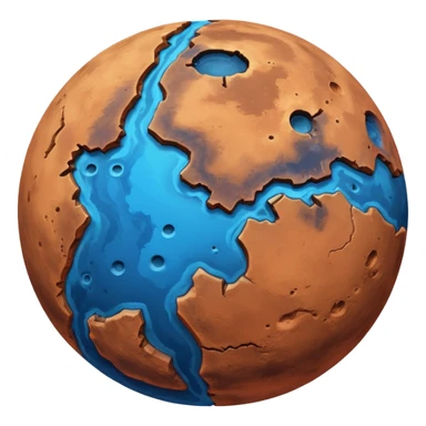 planet mars bu in blue color sticker