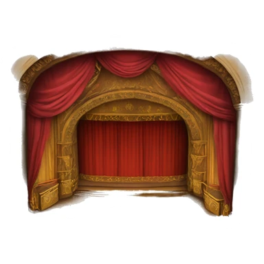 teatro tapia proscenium stage inside San Juan  sticker