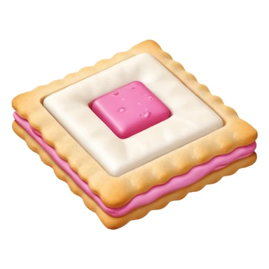 white cracker with pink filling sticker