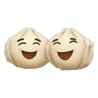 Two dumplings smile sticker