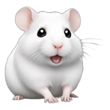 hamster-white sticker