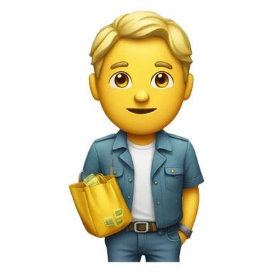 Ladron con bolsa de dinero  sticker