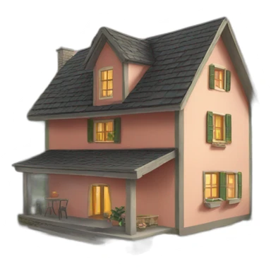 Chat sur une maison sticker
