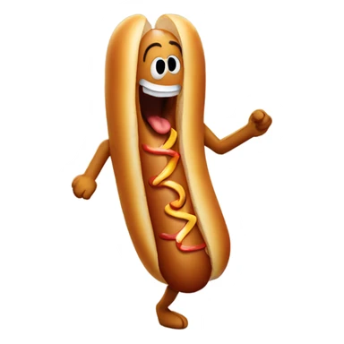 Hot dog dancing sticker